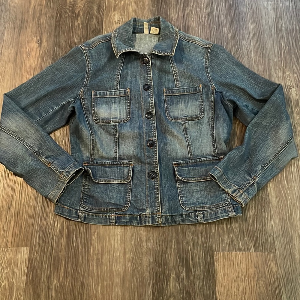 Women’s St. John’s Bay Stretch Jean Jacket Sz M